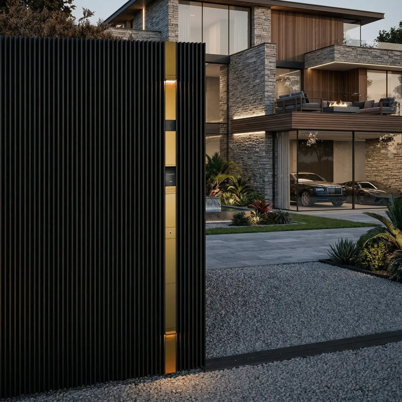 Integrated access control and surveillance system installed discreetly in the residence